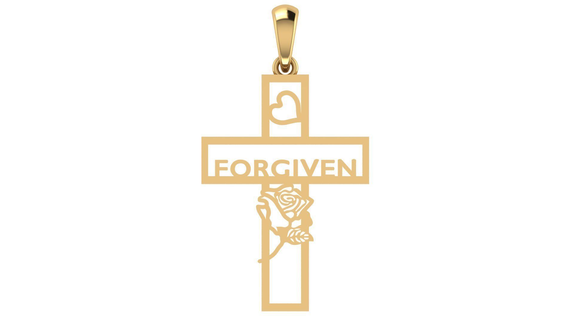 CROSS PENDANT CR41 3D print model_5