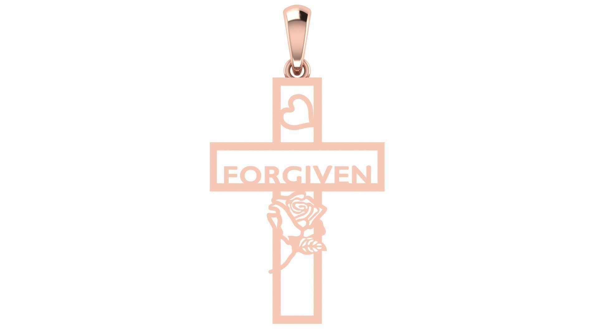 CROSS PENDANT CR41 3D print model_3