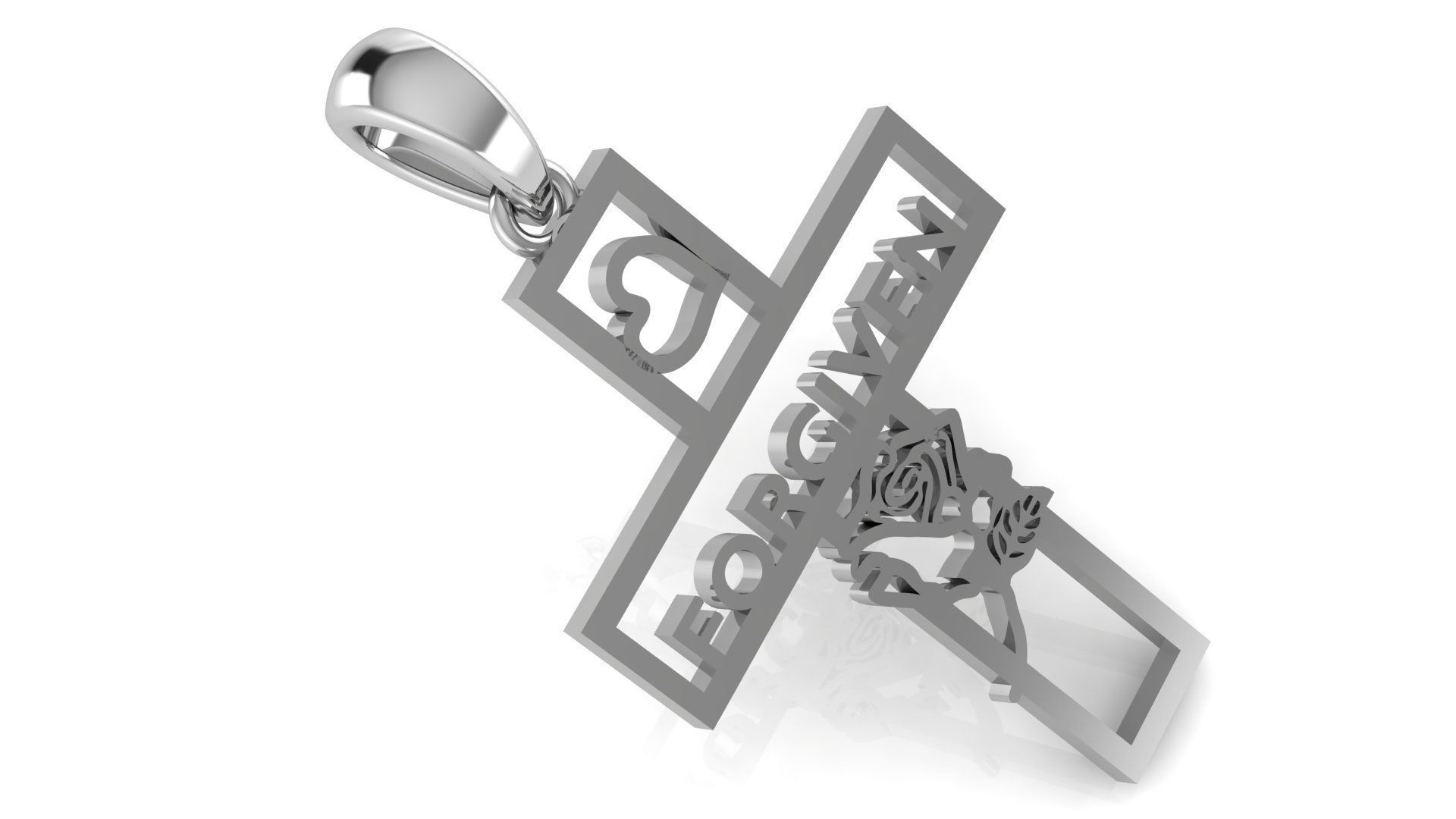 CROSS PENDANT CR41 3D print model_1