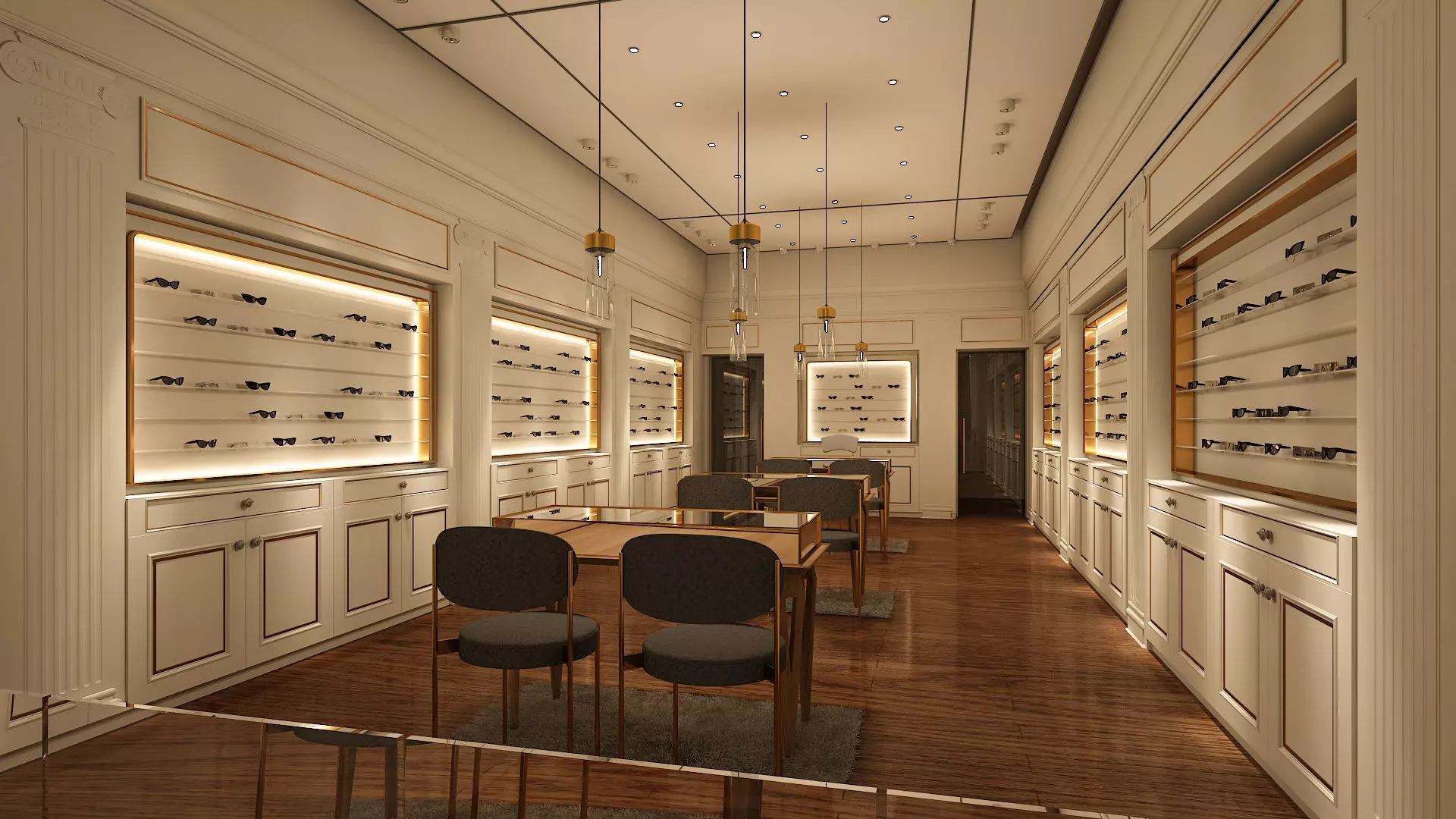 Optic interior and exterior shop 3d model 3D model_0