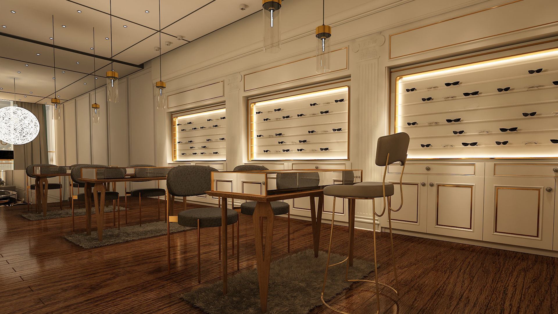 Optic interior and exterior shop 3d model 3D model_3