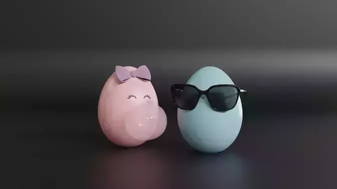 Cool Easter Eggs 3D model