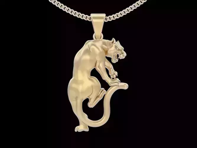 Lion pendant  gold  printable jewelry 3D model
