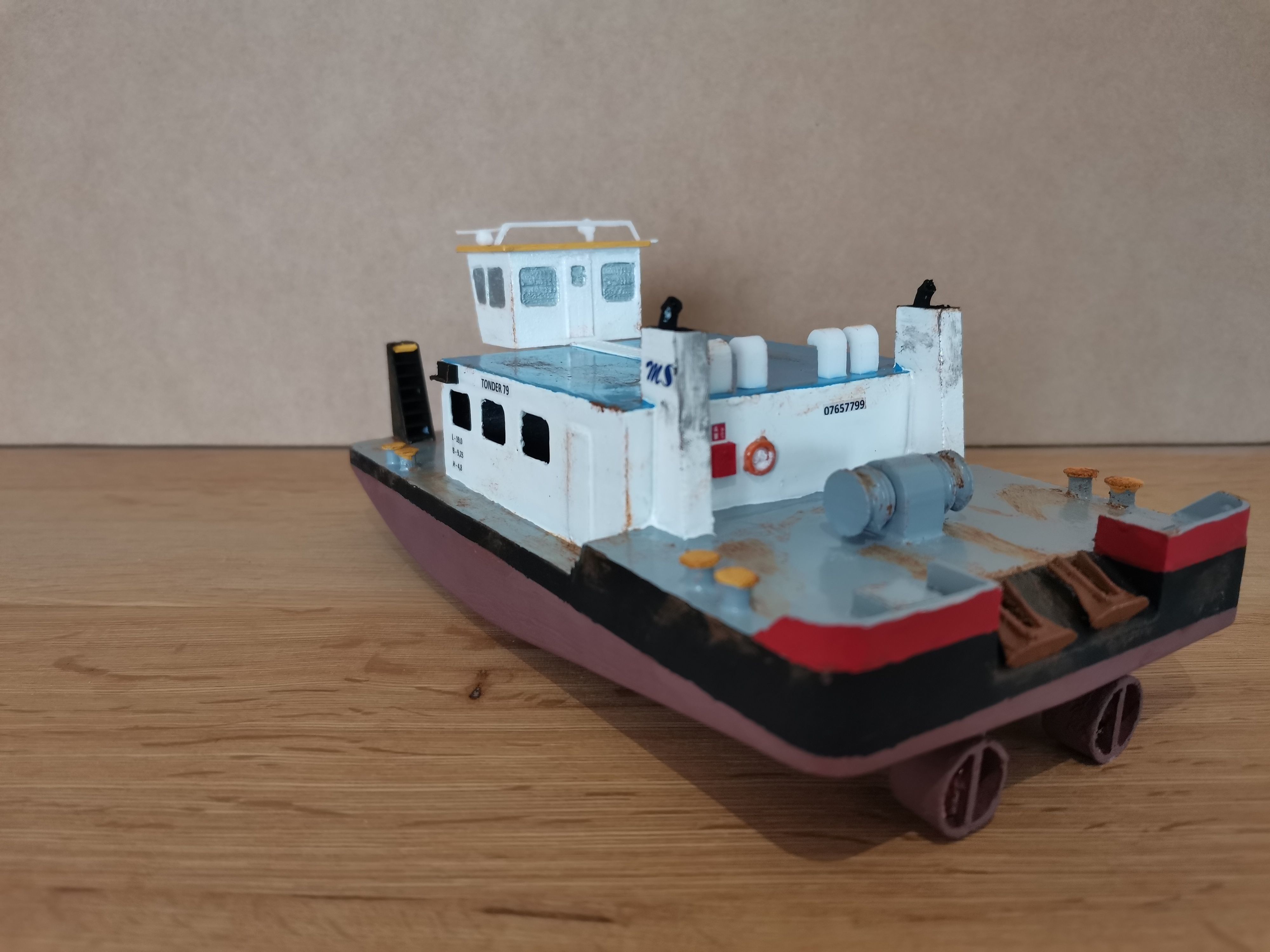 1 100 Push boat 3D printed kit 3D print model_4