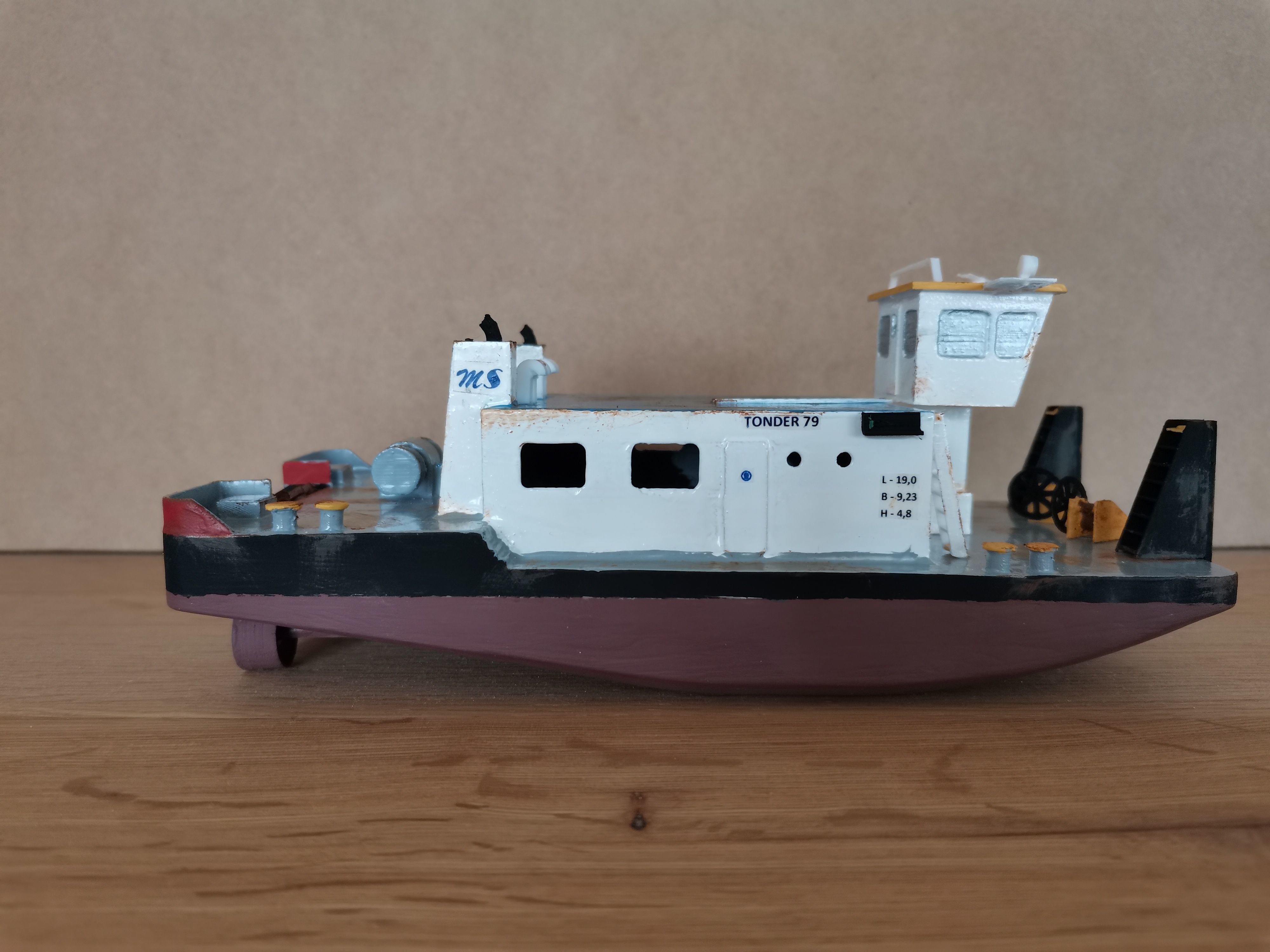 1 100 Push boat 3D printed kit 3D print model_6