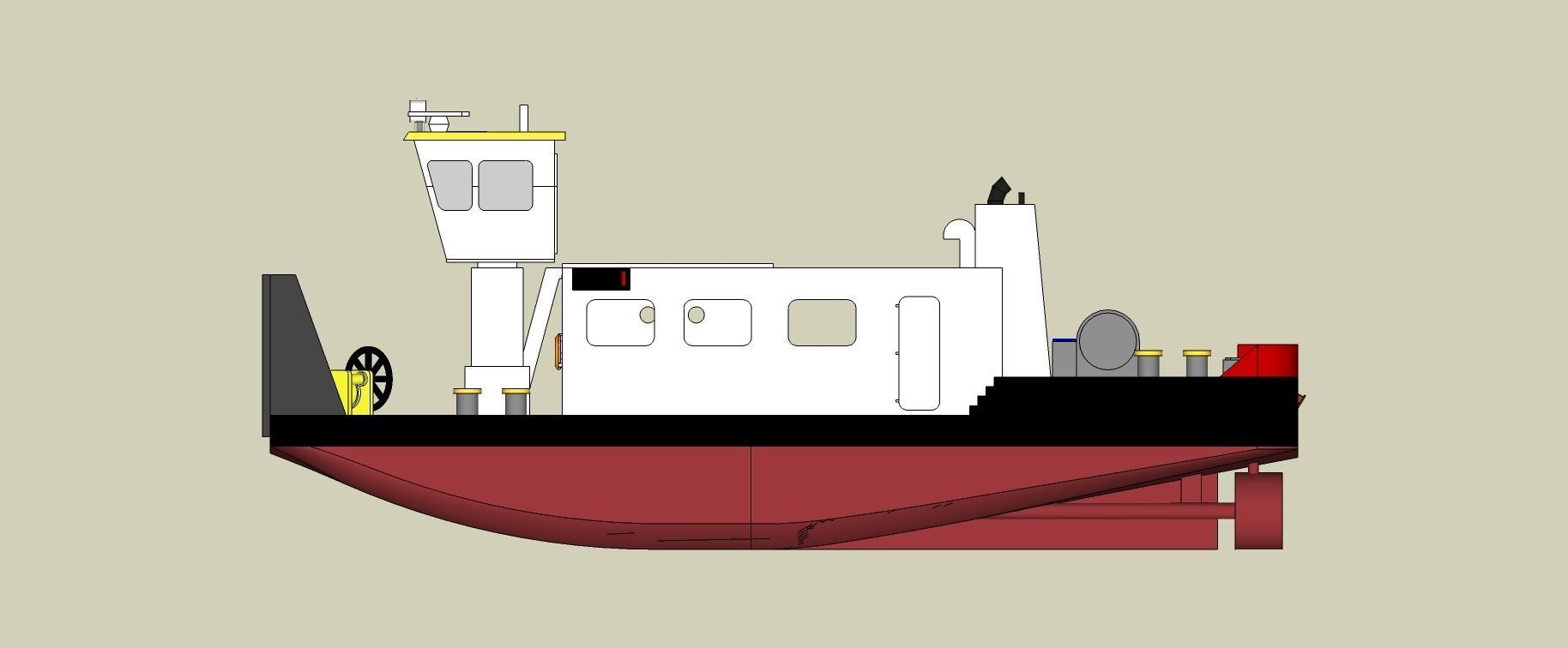 1 100 Push boat 3D printed kit 3D print model_12