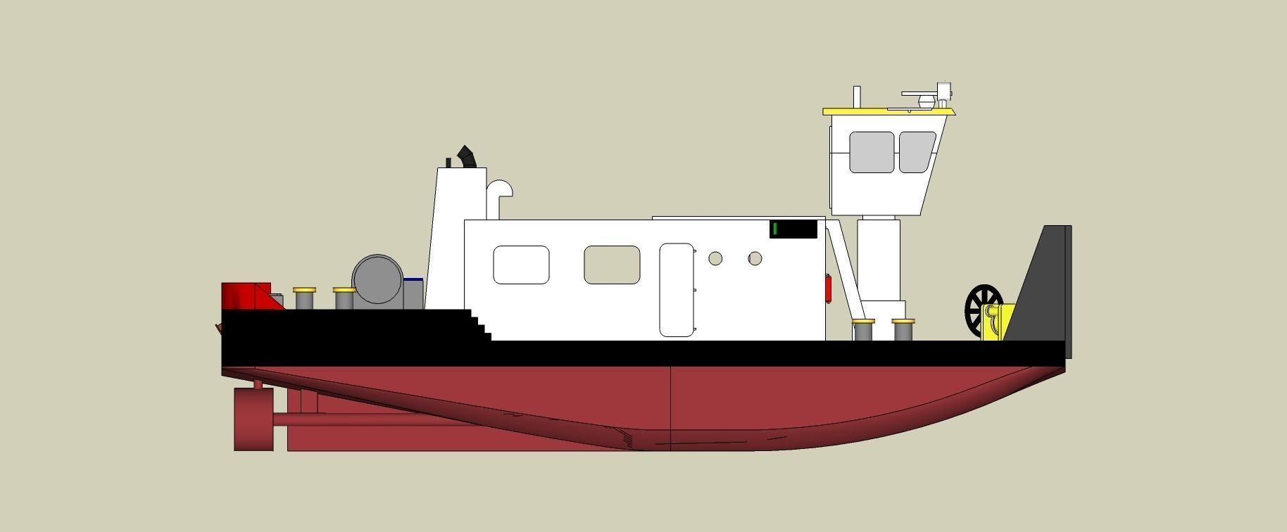 1 100 Push boat 3D printed kit 3D print model_11