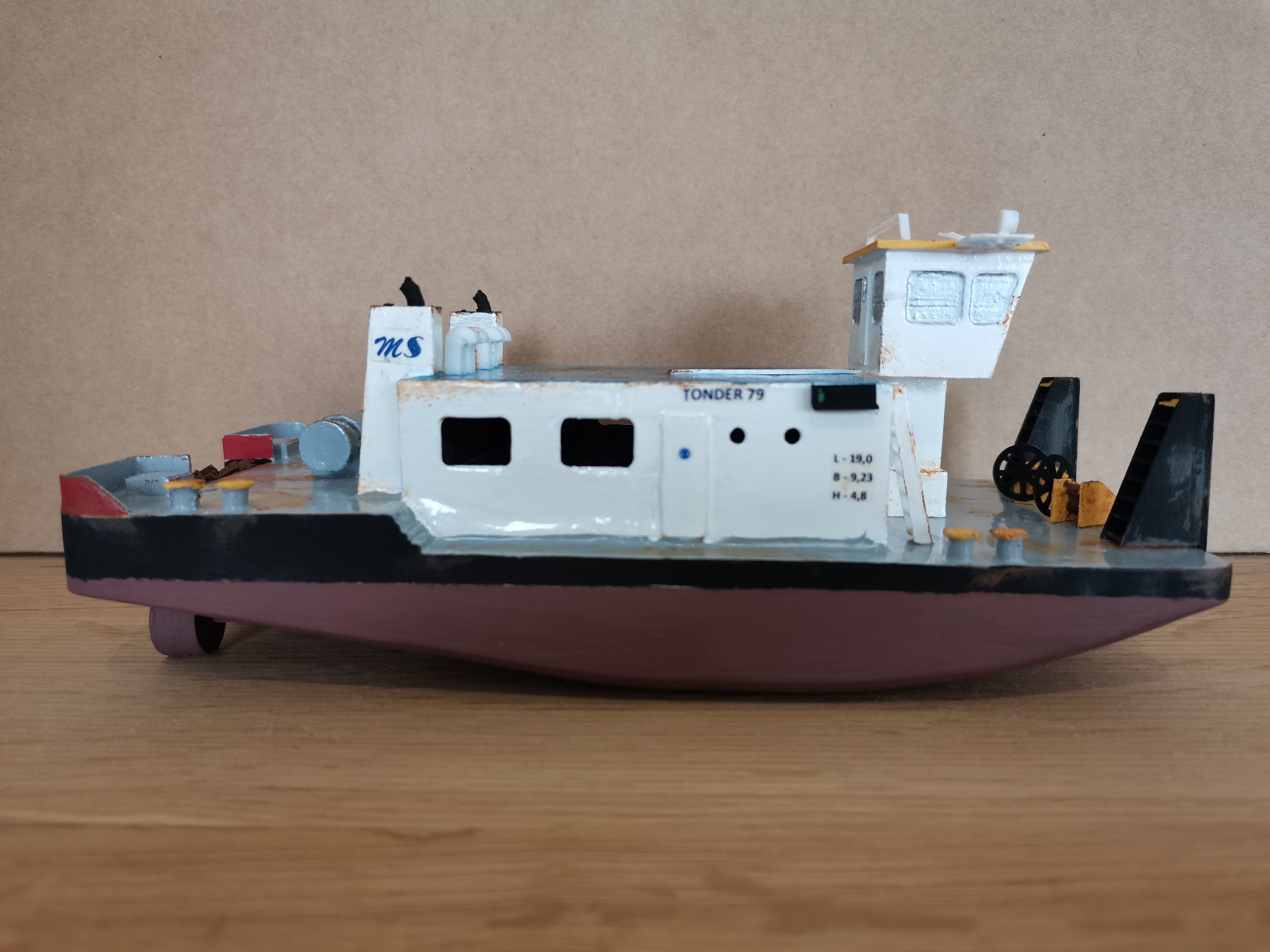 1 100 Push boat 3D printed kit 3D print model_8