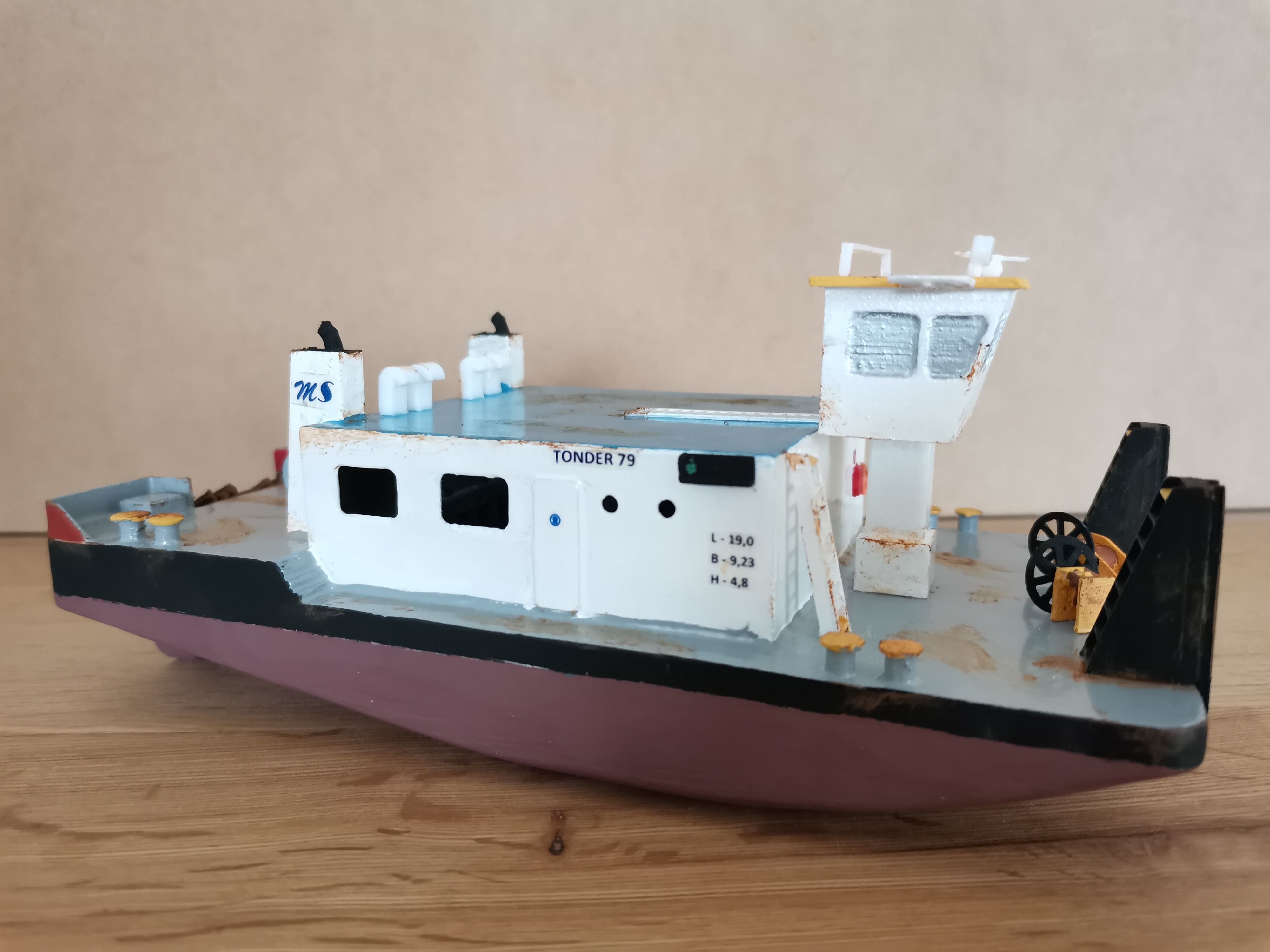 1 100 Push boat 3D printed kit 3D print model_2