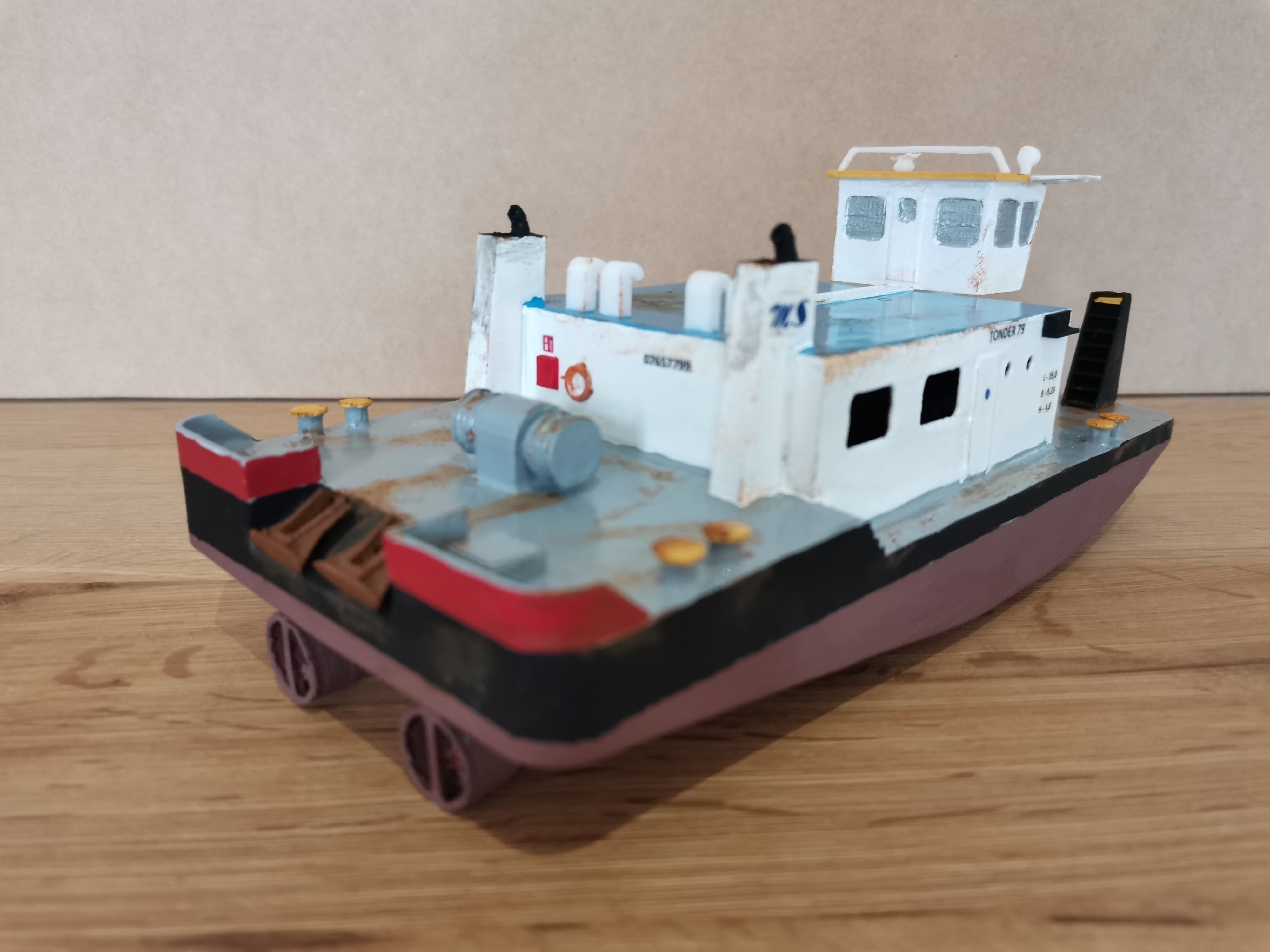 1 100 Push boat 3D printed kit 3D print model_5