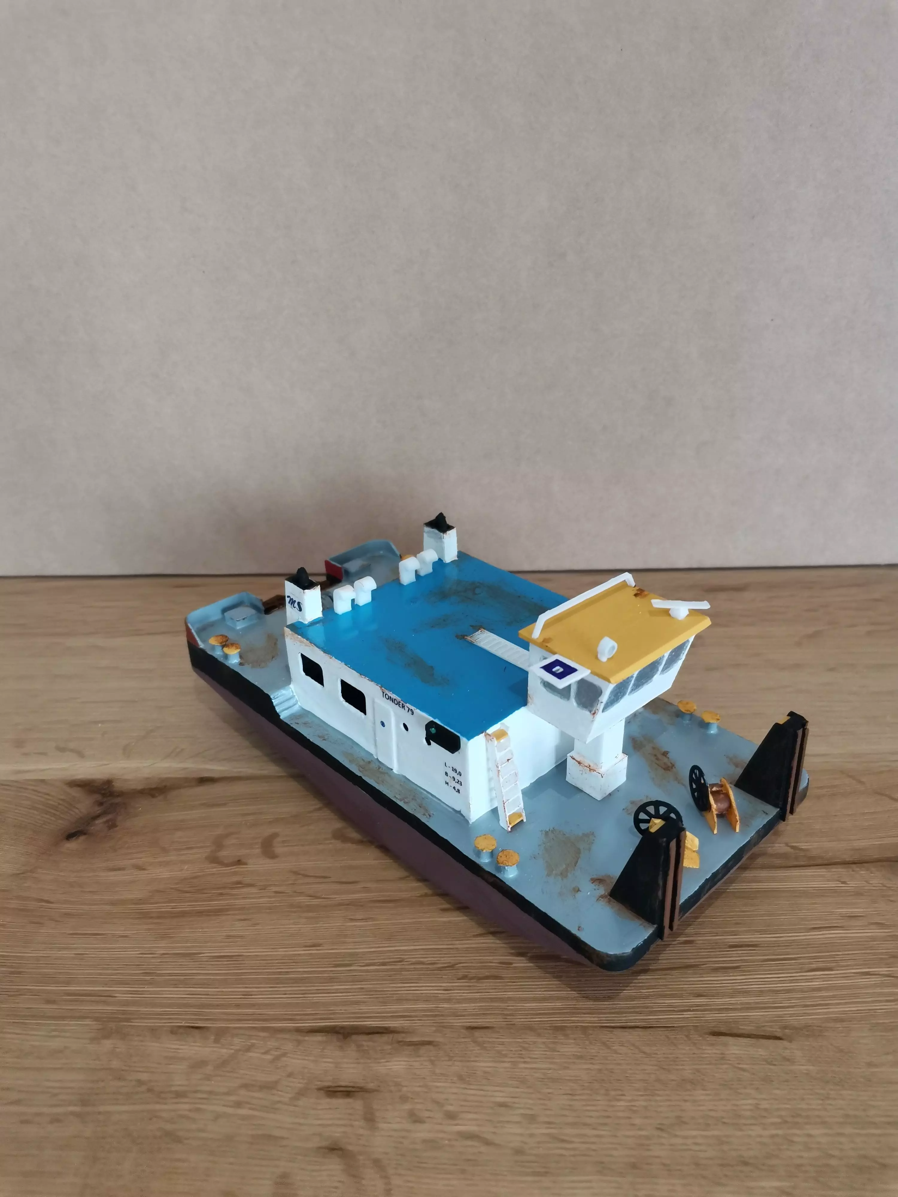 1 100 Push boat 3D printed kit 3D print model_0