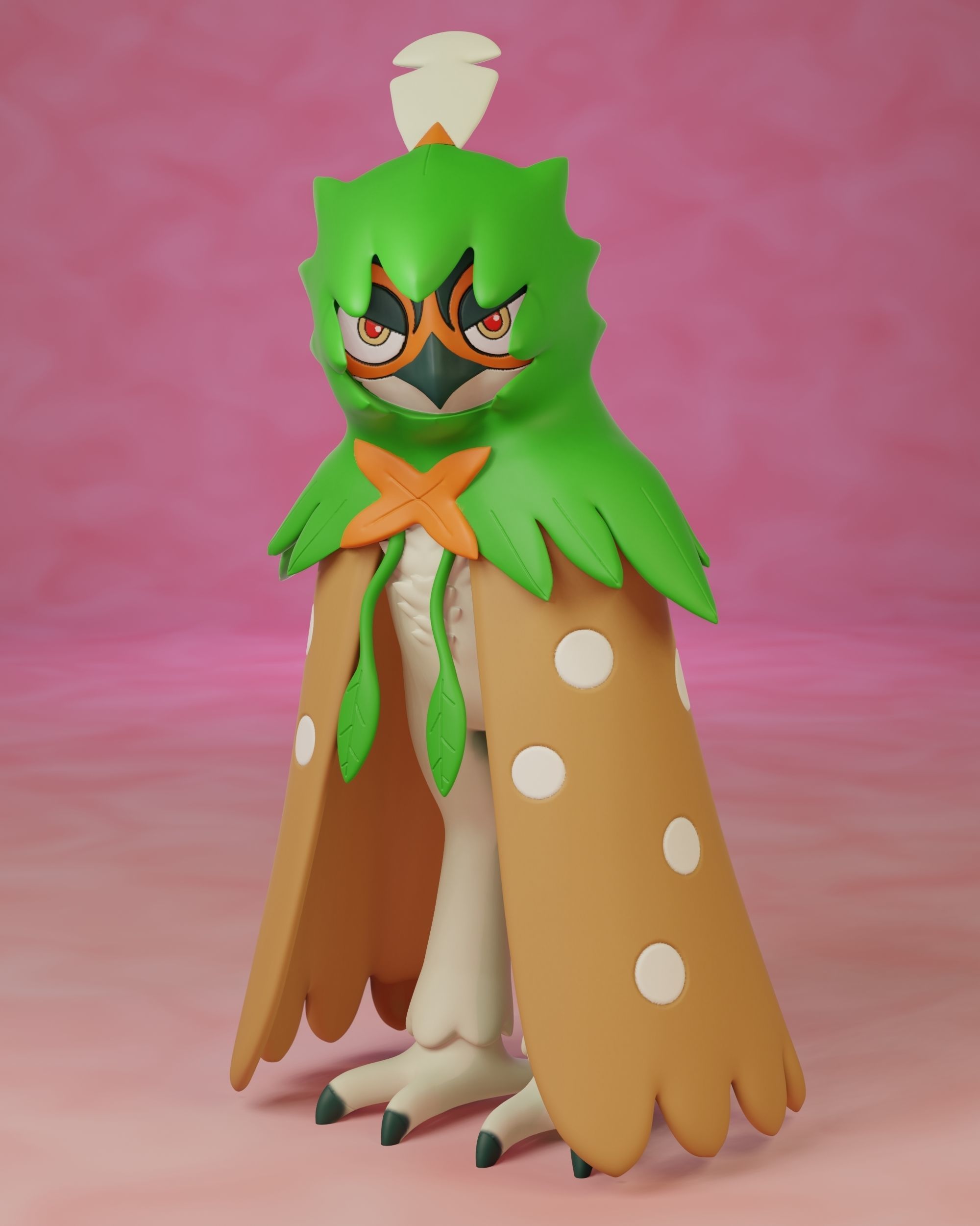 pokemon rowlet evolution pack 3D print model_11