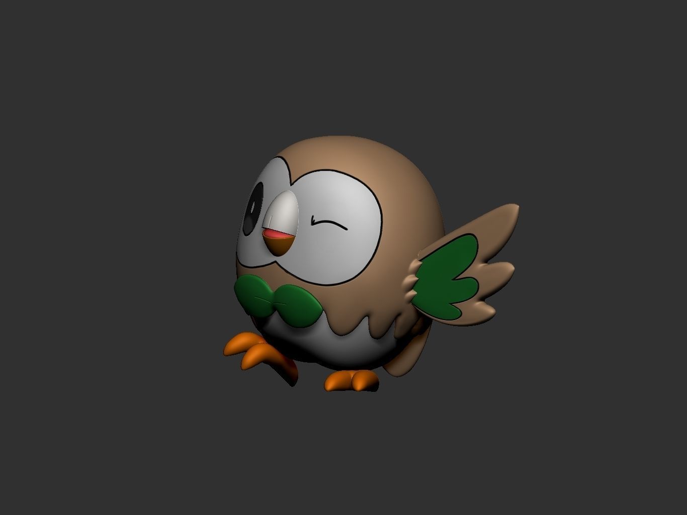 pokemon rowlet evolution pack 3D print model_5