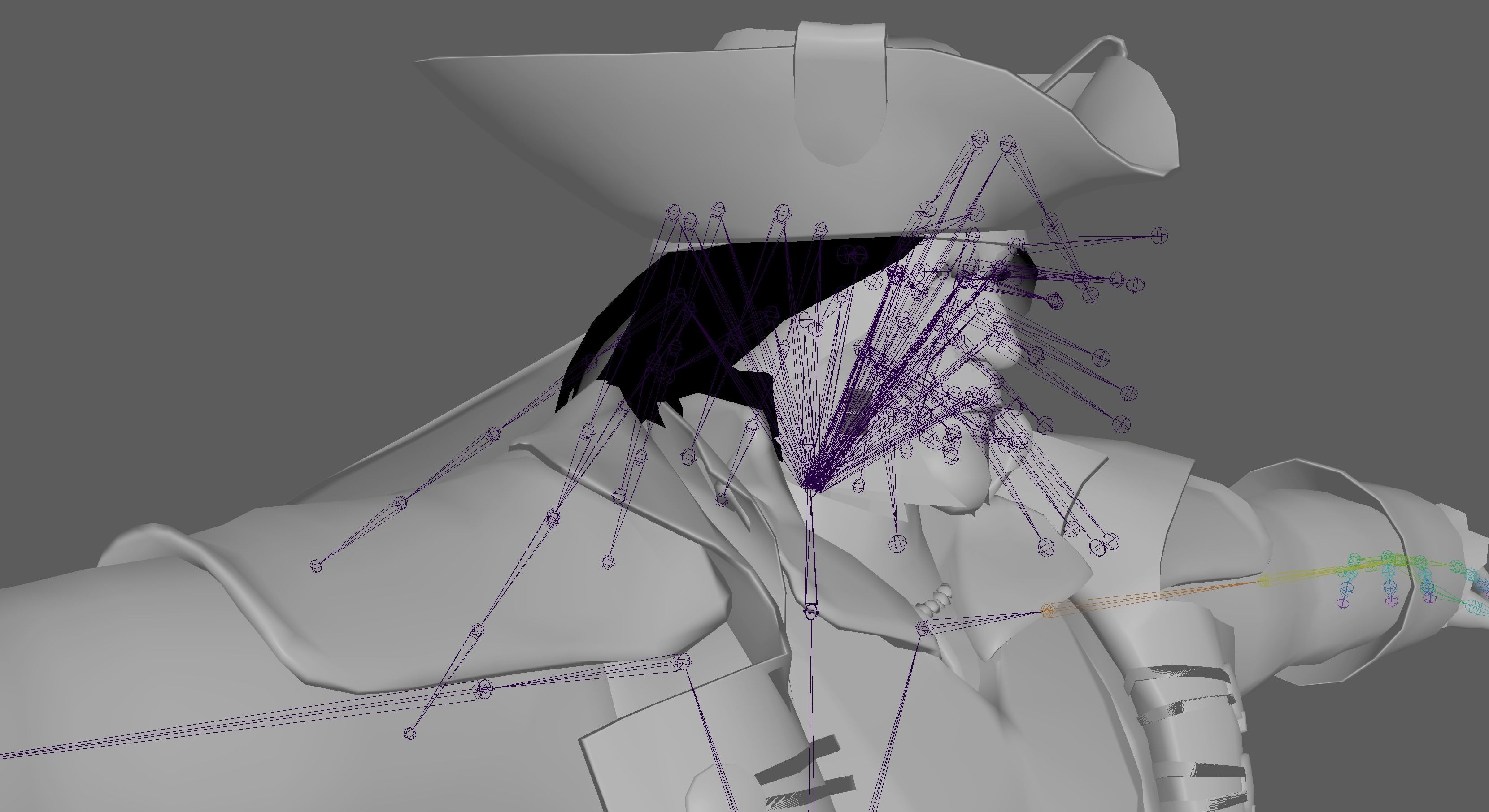 Captain Pirate Rig - with Gun and sword Low-poly 3D model_16