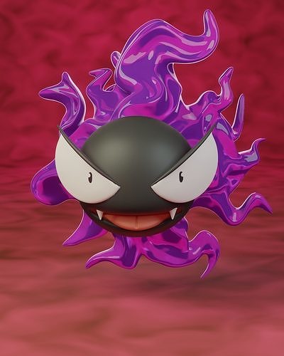 pokemon gastly 3D print model