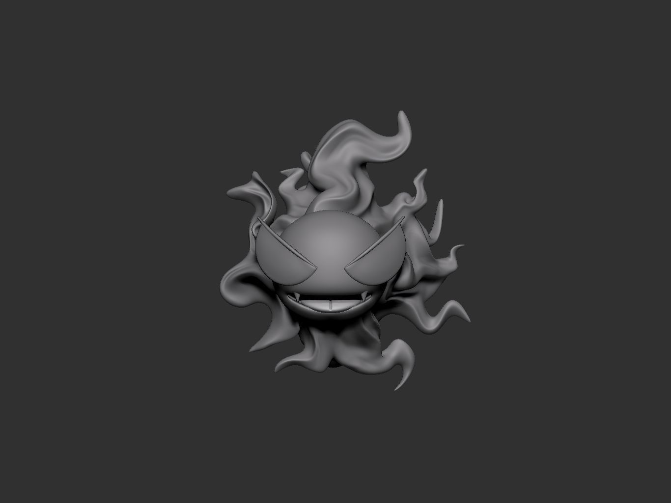 pokemon gastly 3D print model_2