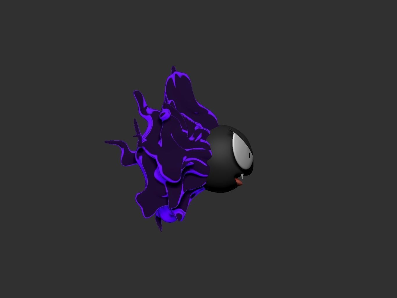 pokemon gastly 3D print model_7