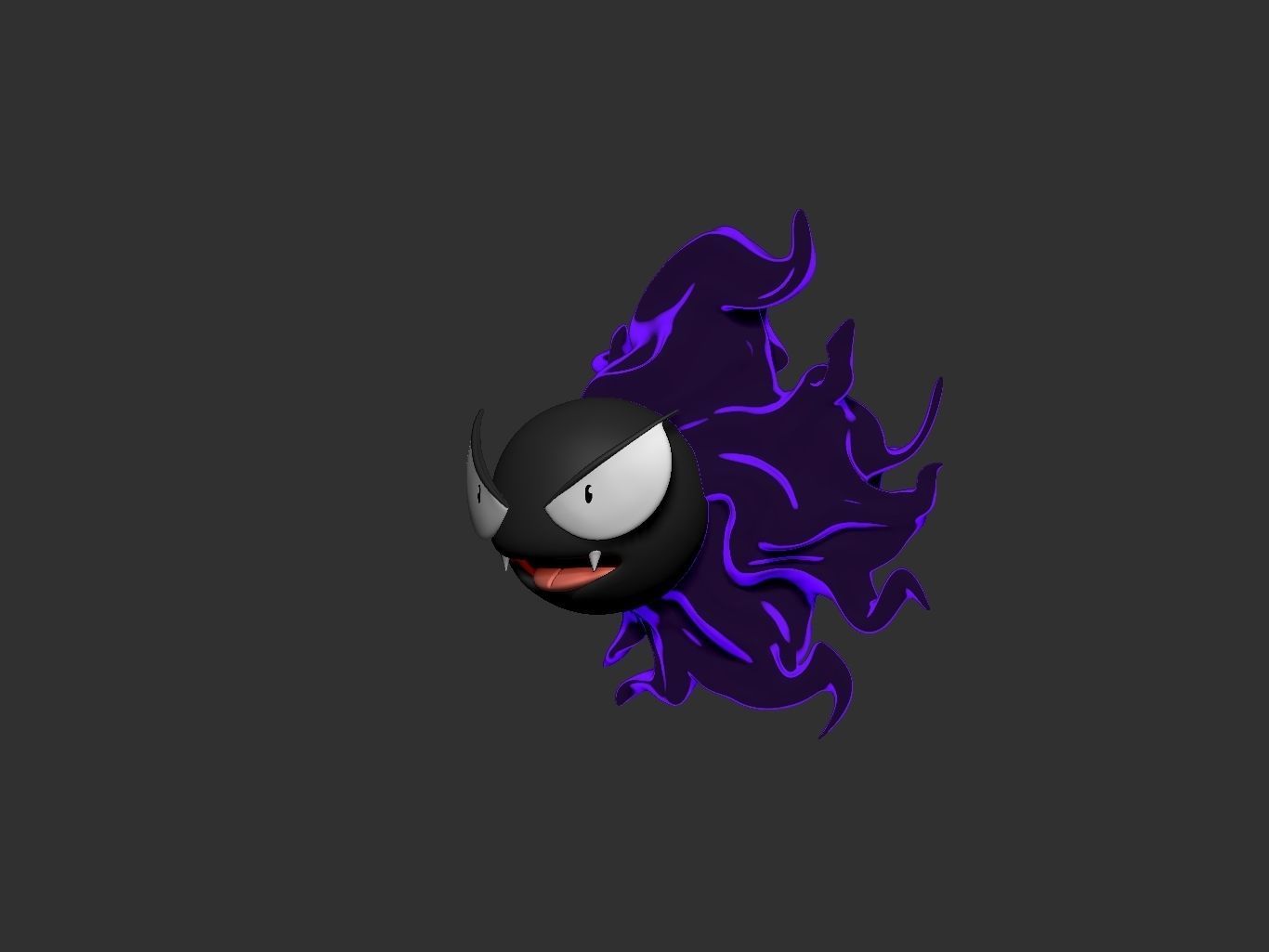 pokemon gastly 3D print model_3