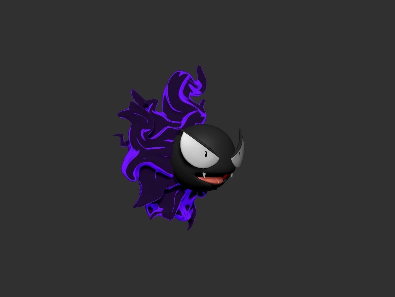 pokemon gastly 3D print model_5