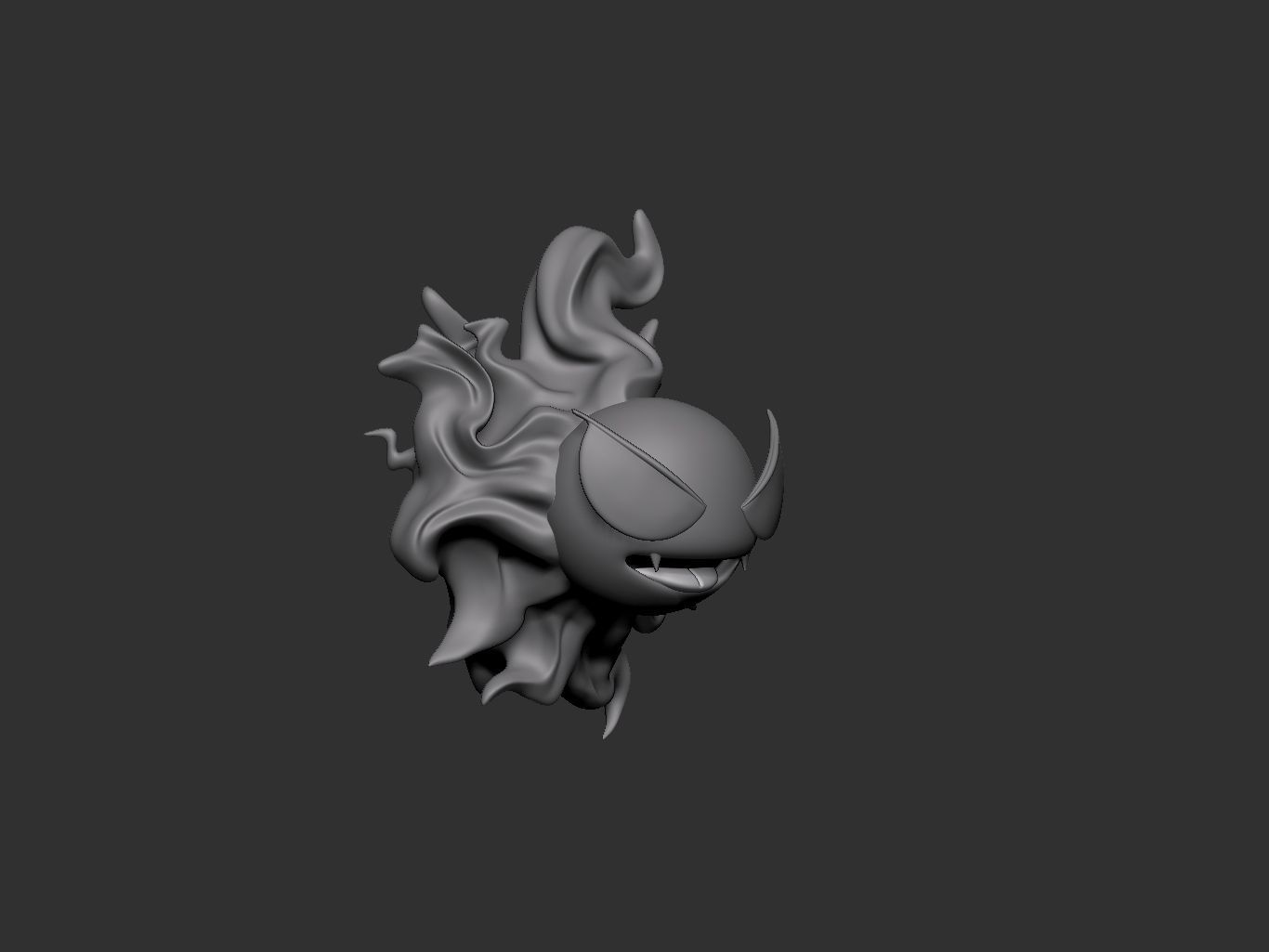 pokemon gastly 3D print model_6