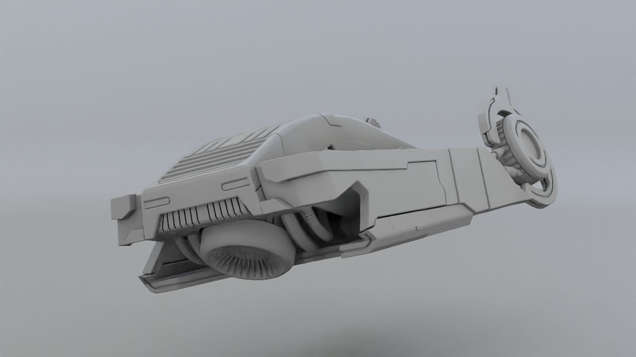 sci-fi vehicle 3D model_8