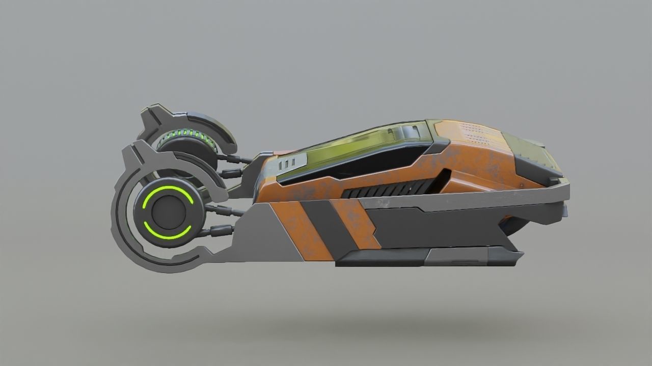 sci-fi vehicle 3D model_4