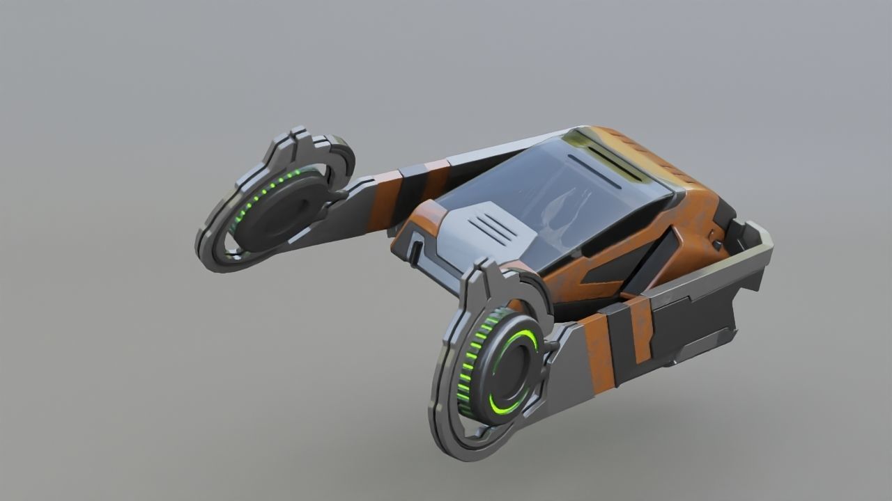 sci-fi vehicle 3D model_5
