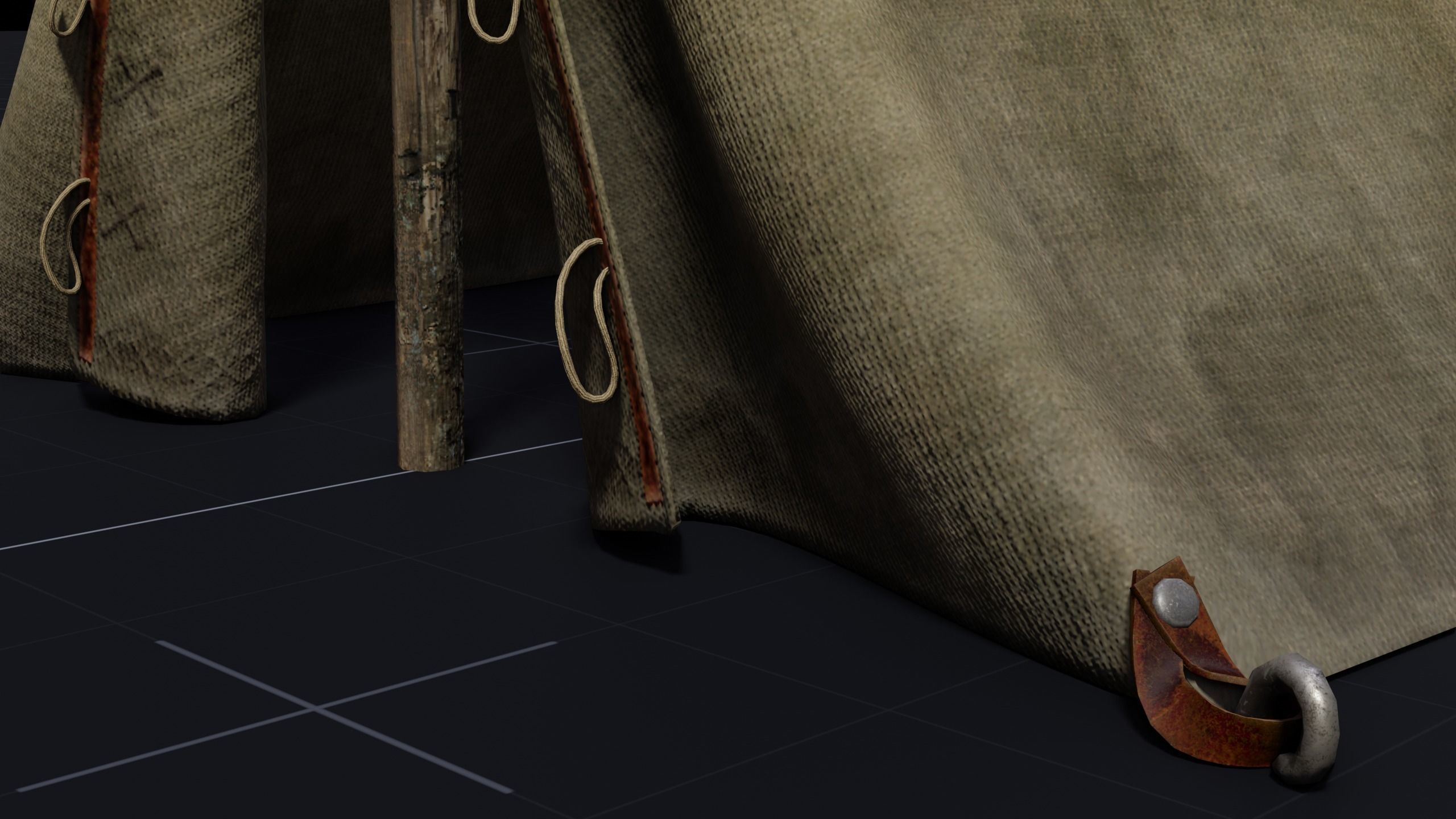 Camping Tent Low-poly 3D model_6