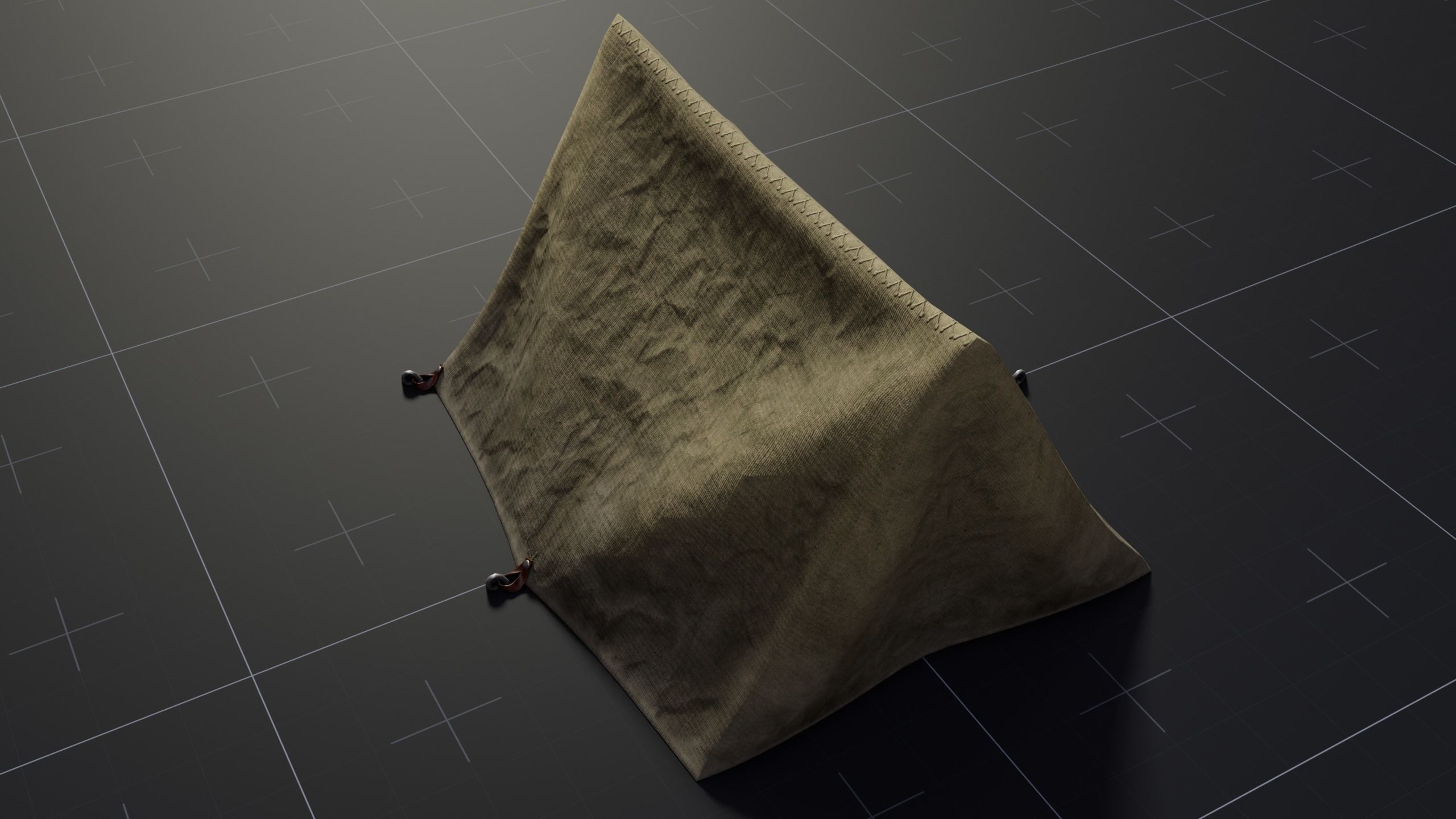 Camping Tent Low-poly 3D model_5