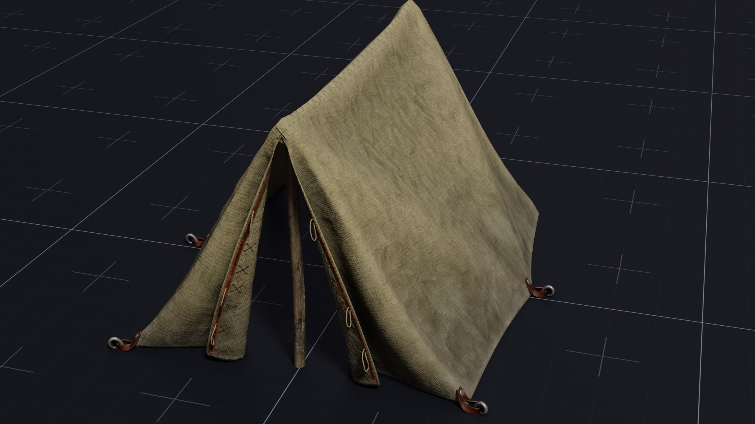 Camping Tent Low-poly 3D model_17