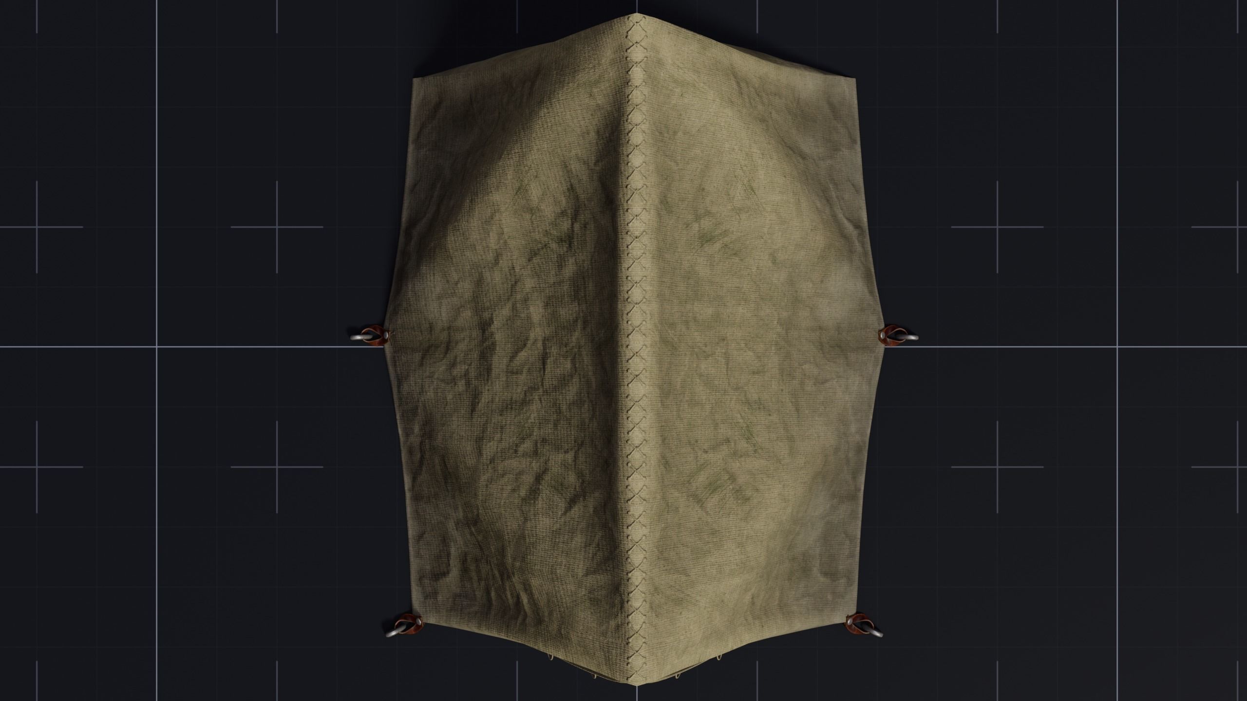 Camping Tent Low-poly 3D model_8