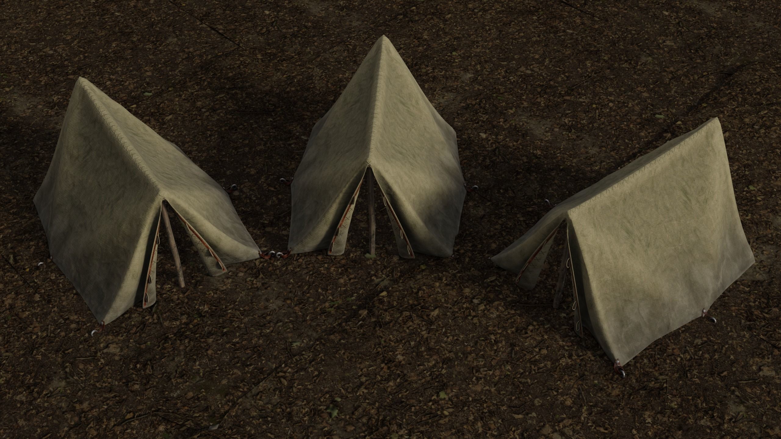 Camping Tent Low-poly 3D model_10