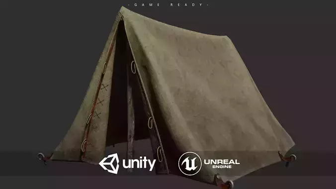 Camping Tent  Low-poly 3D model