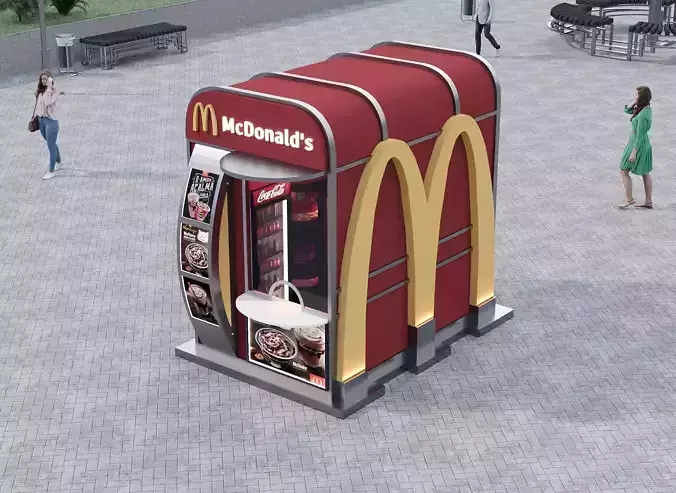 Mcdonalds Restourant 3D Model Low-poly 3D model