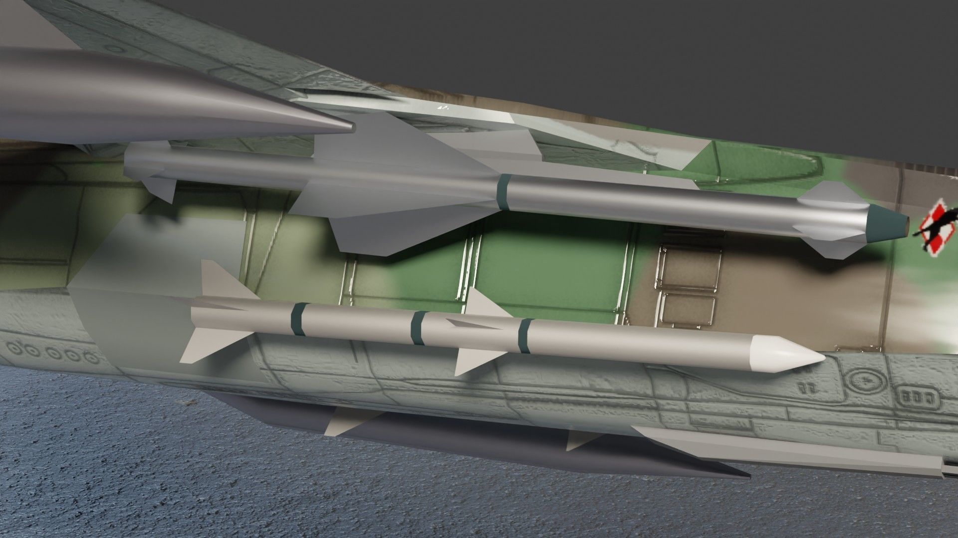 MIG-23 Flogger jet fighter Low-poly 3D model_15
