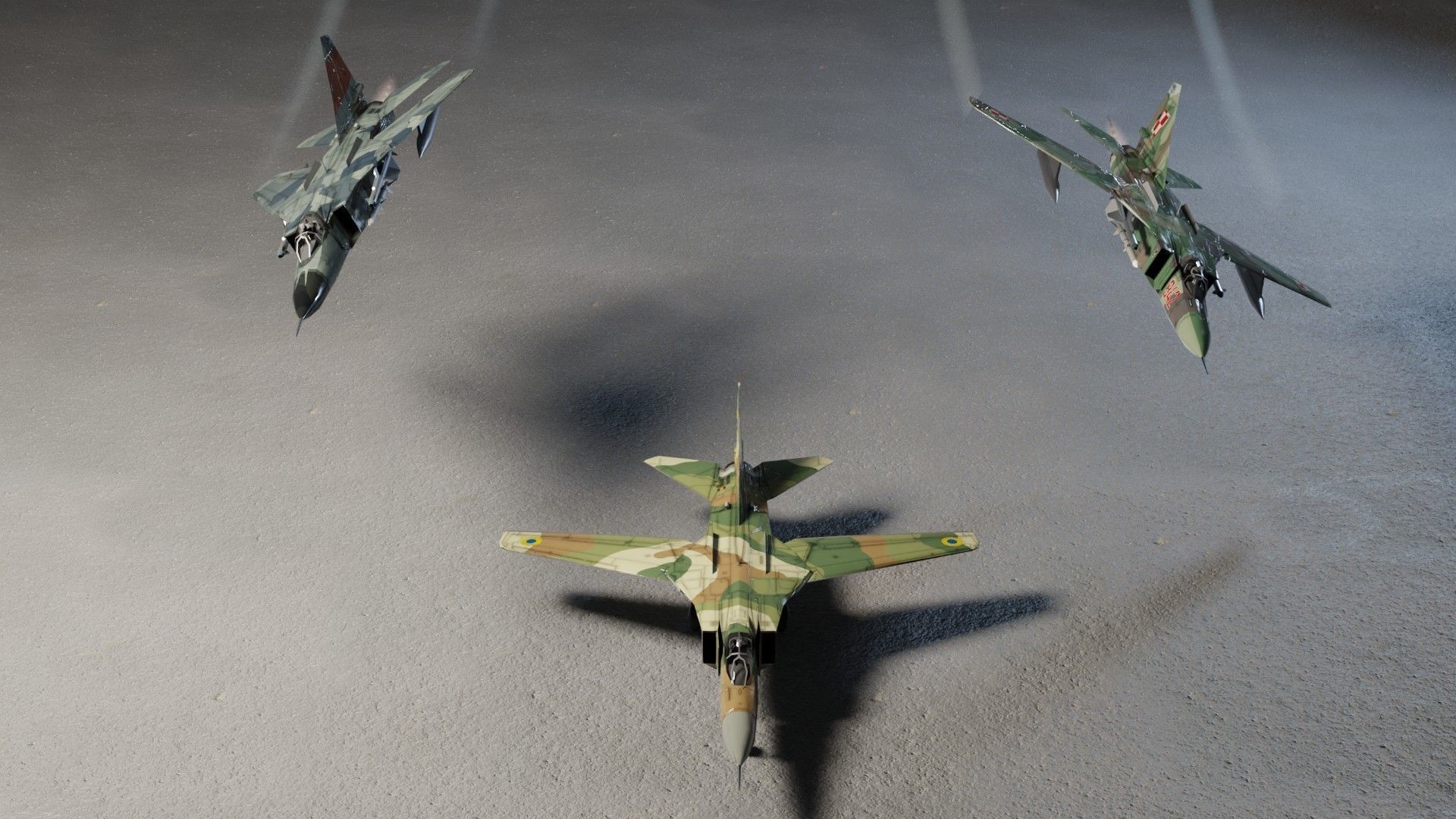 MIG-23 Flogger jet fighter Low-poly 3D model_1