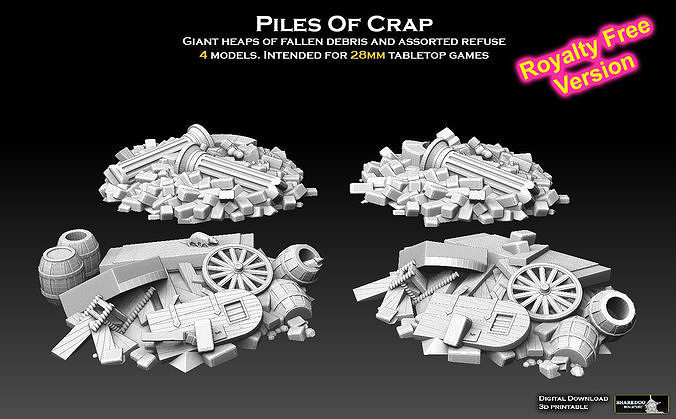 Piles Of Crap ROYALTY FREE VERSION 3D print model