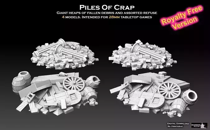 Piles Of Crap ROYALTY FREE VERSION 3D print model