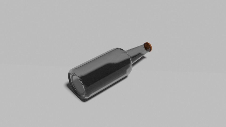 Glass bottle Free 3D model_2