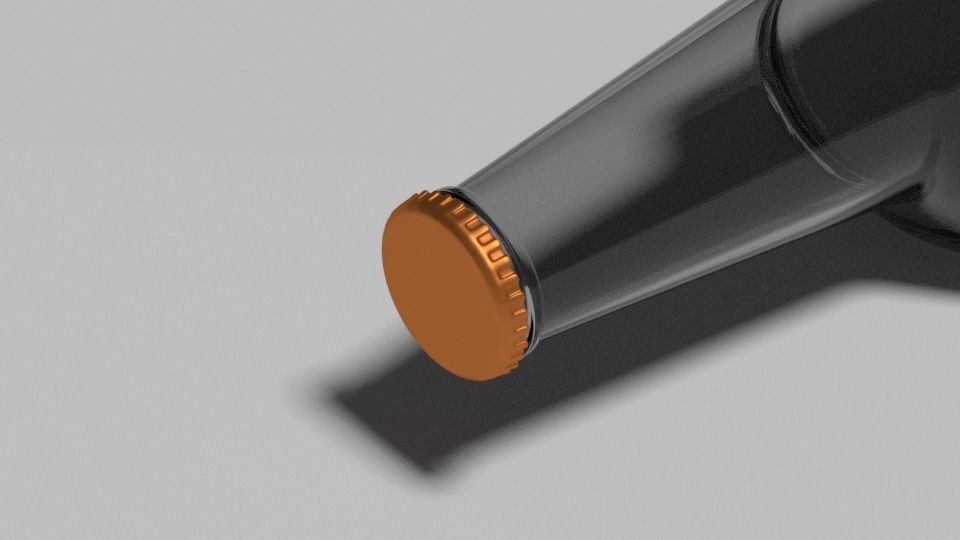 Glass bottle Free 3D model_3