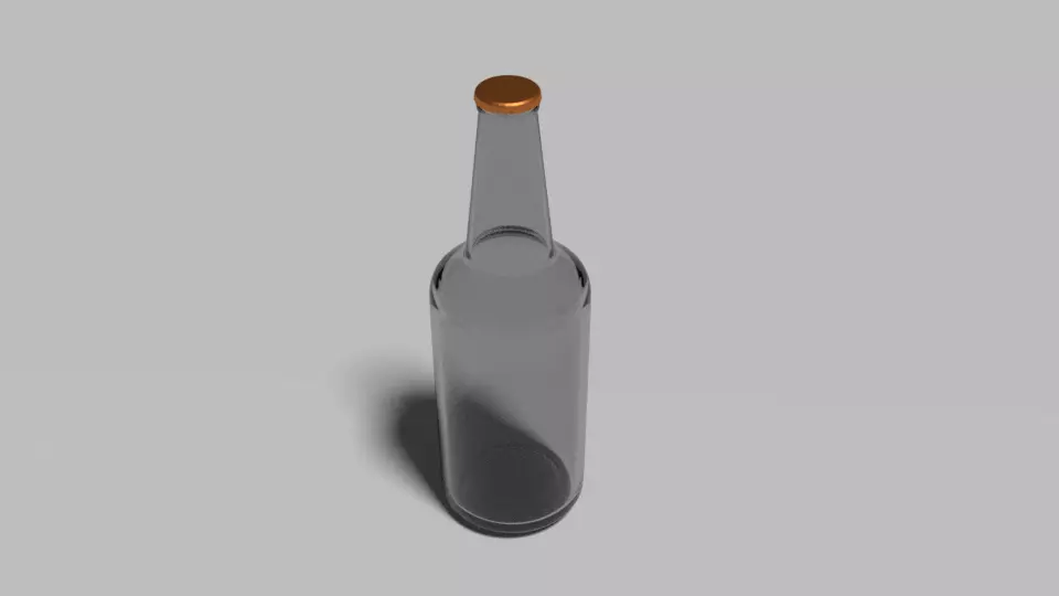 Glass bottle Free 3D model_0