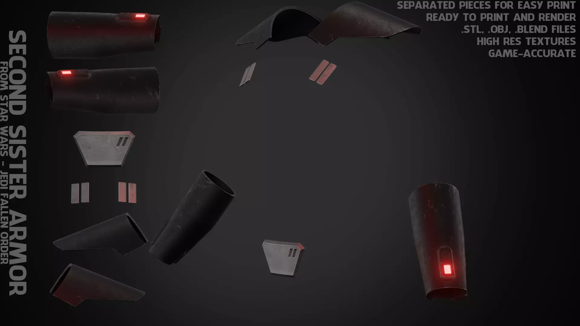 Second Sister Armor for Cosplay 3D print model_0