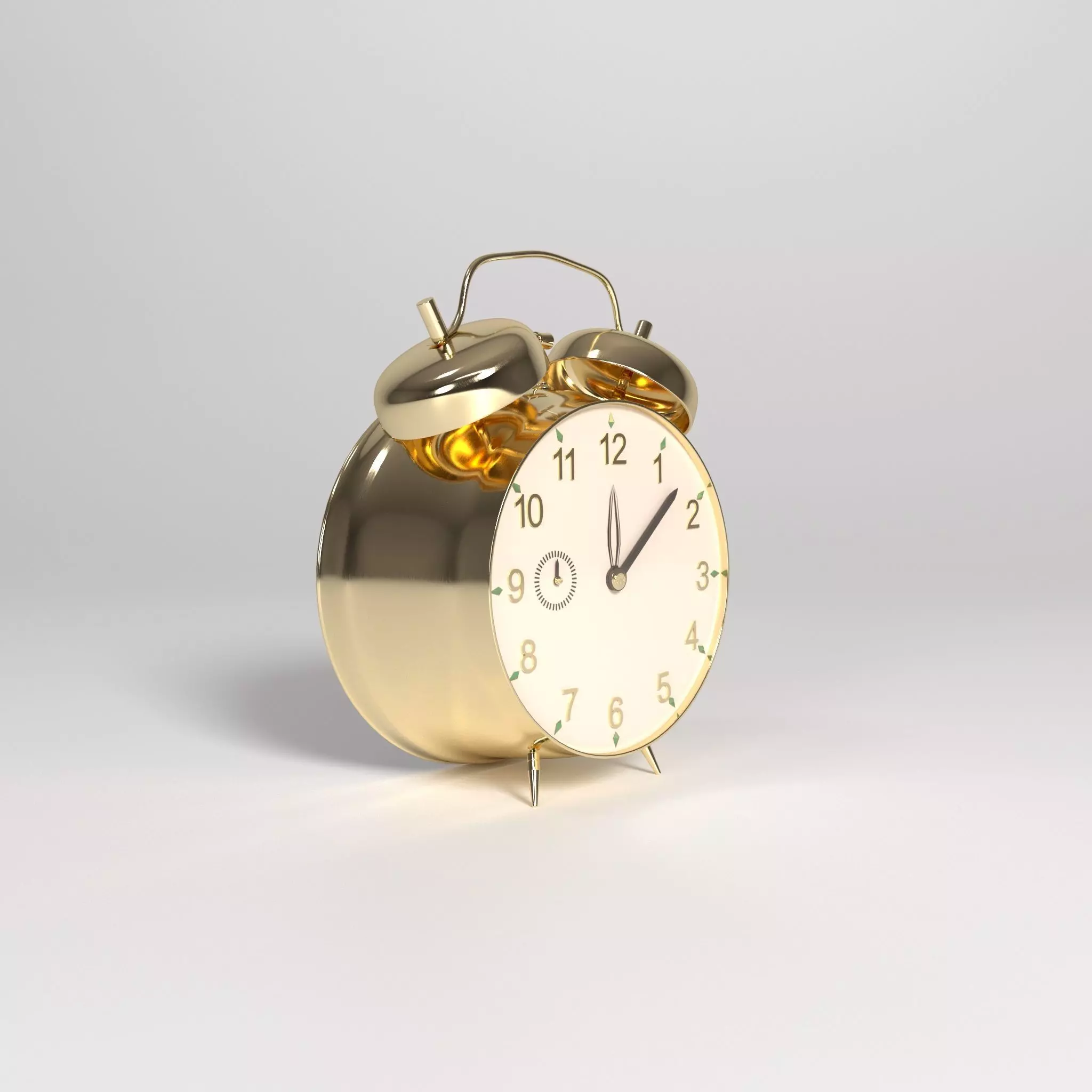 Golden alarm Free 3D model_0