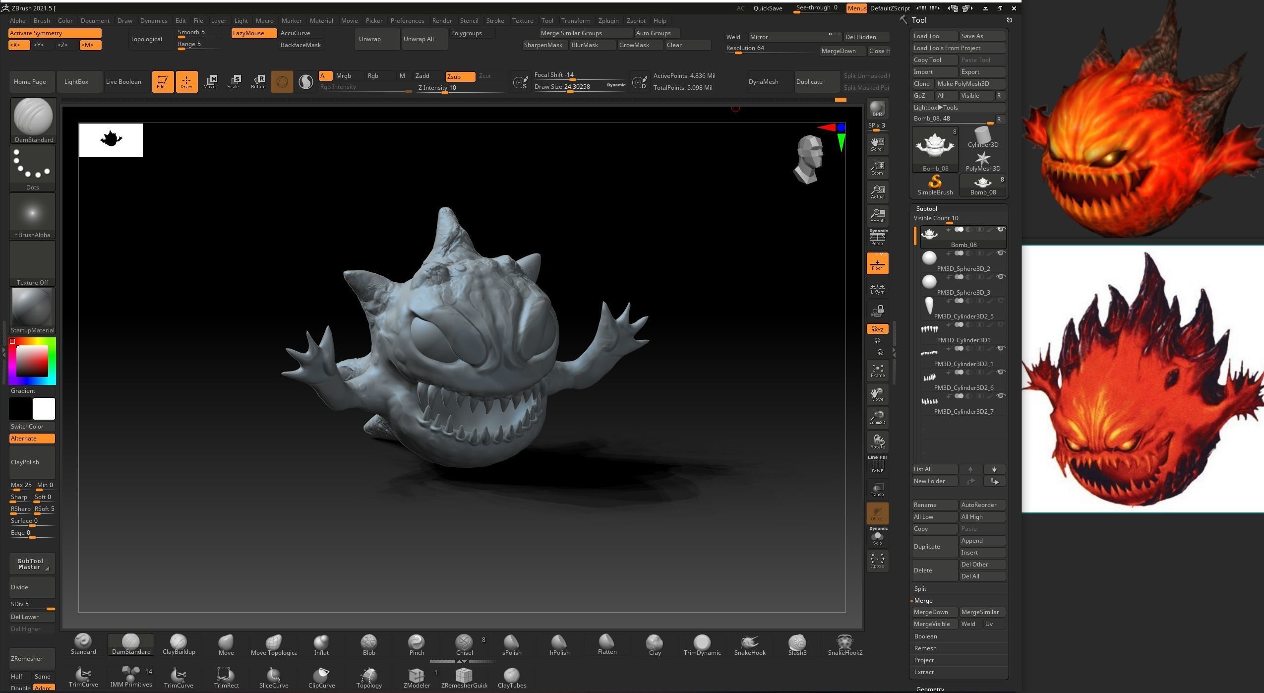 Bomb Creature 3D model_3