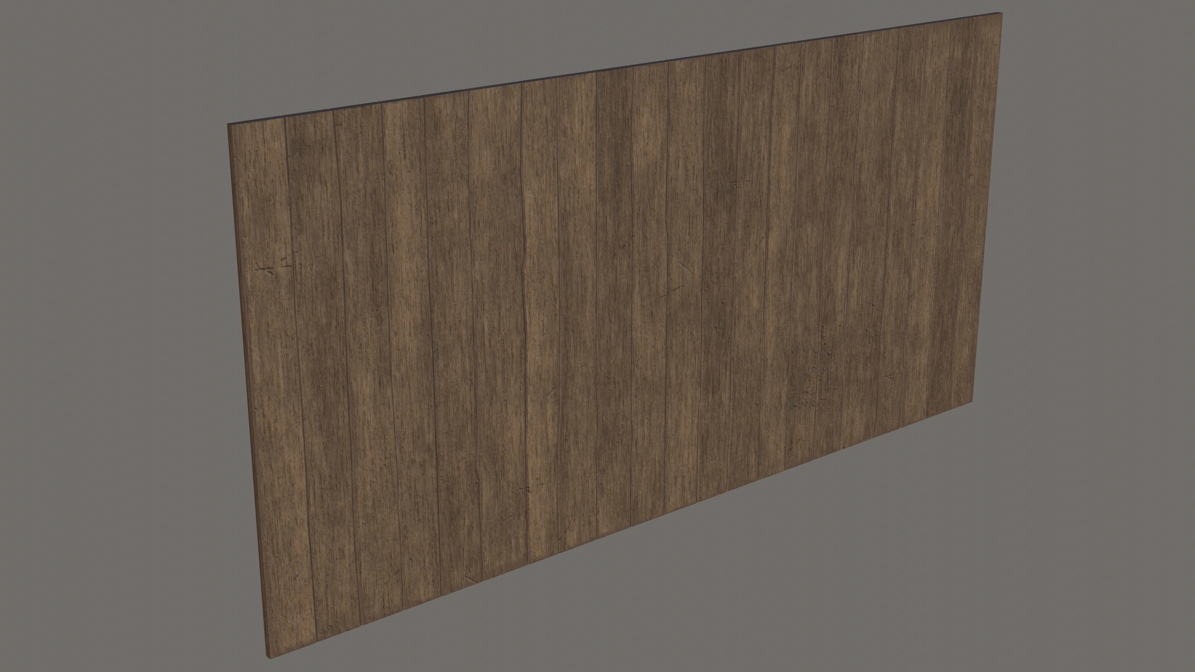 Wooden wall - NOT MODULAR - NO TILING Low-poly 3D model_1