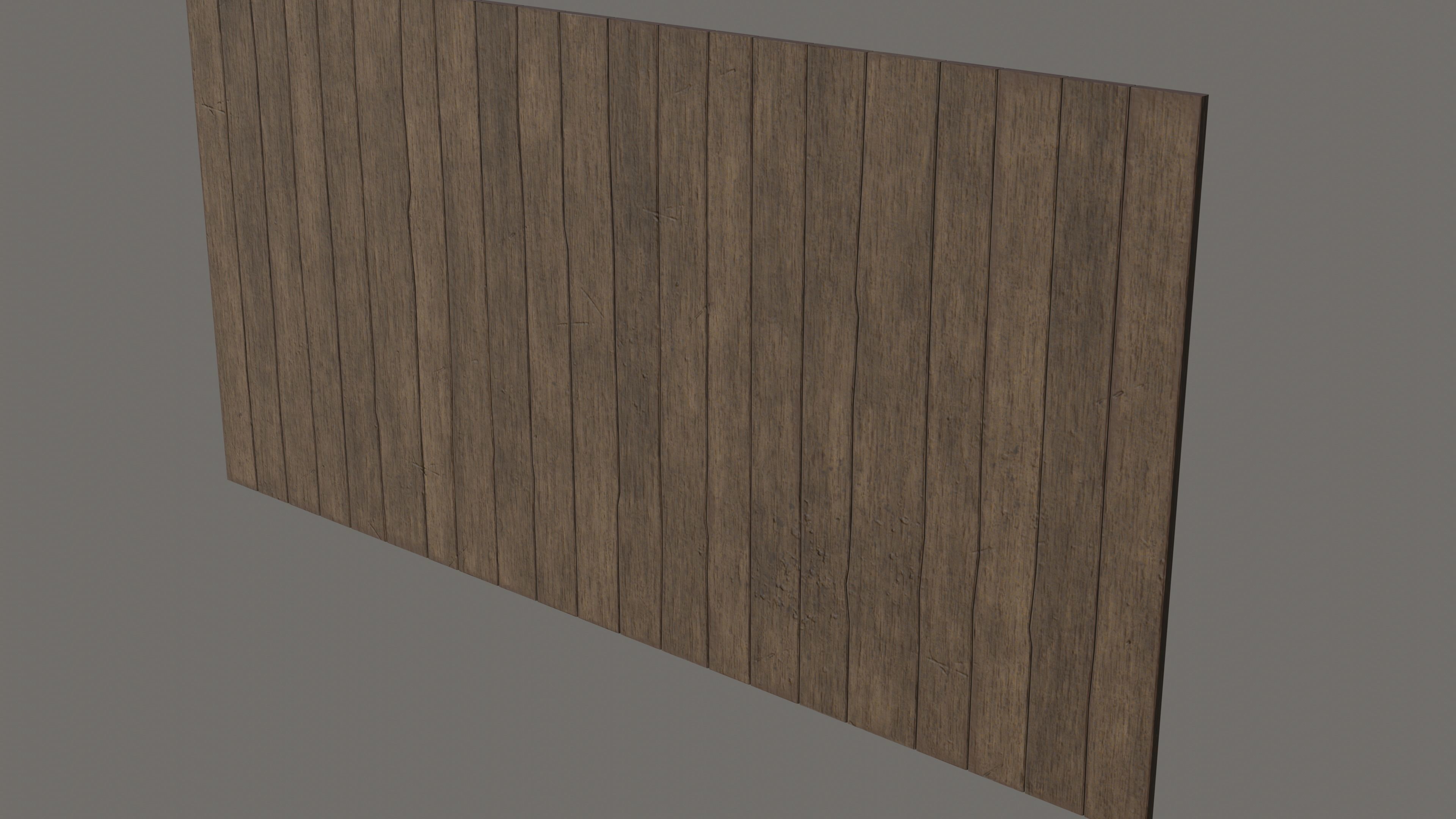 Wooden wall - NOT MODULAR - NO TILING Low-poly 3D model_2