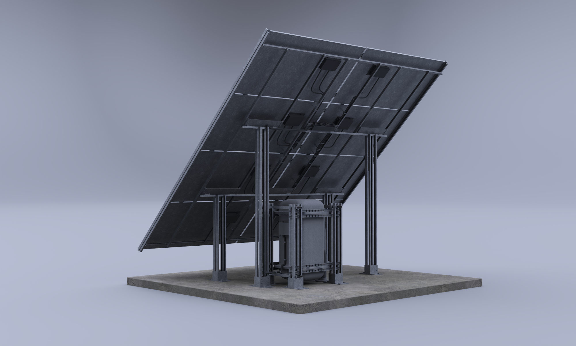 Large Solar Panel 3D model_1