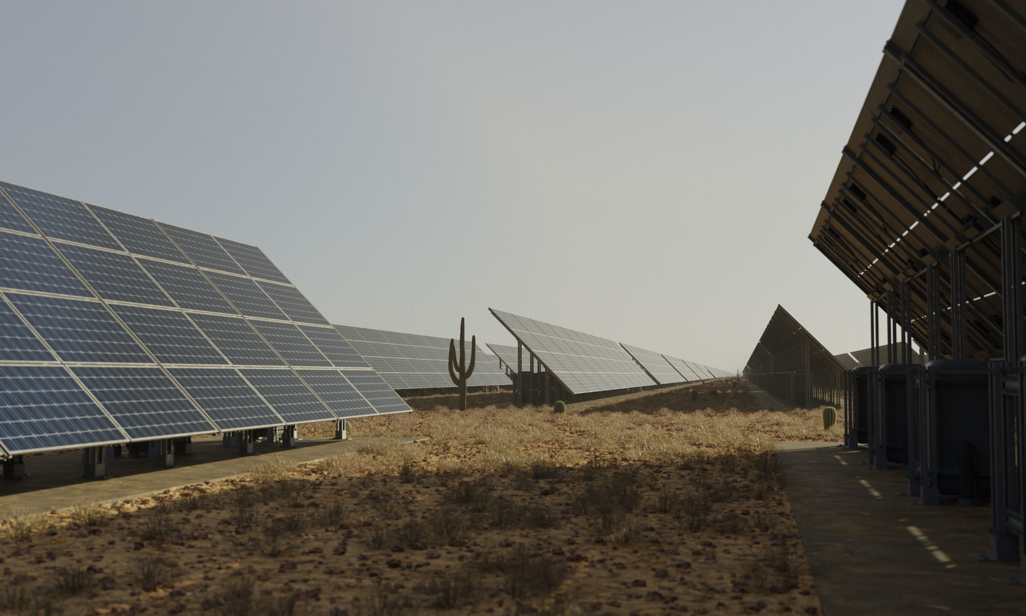 Large Solar Panel 3D model_4