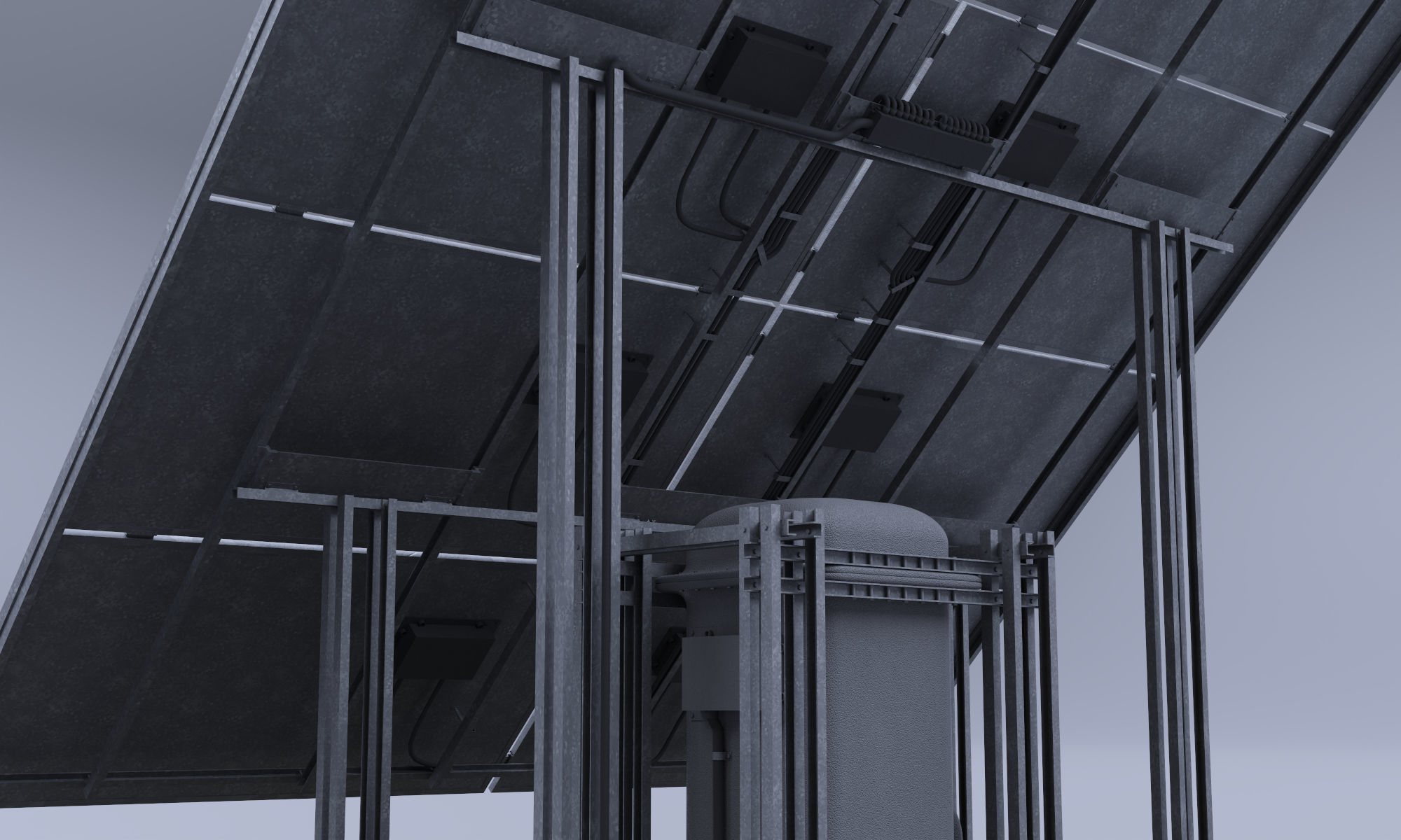 Large Solar Panel 3D model_2