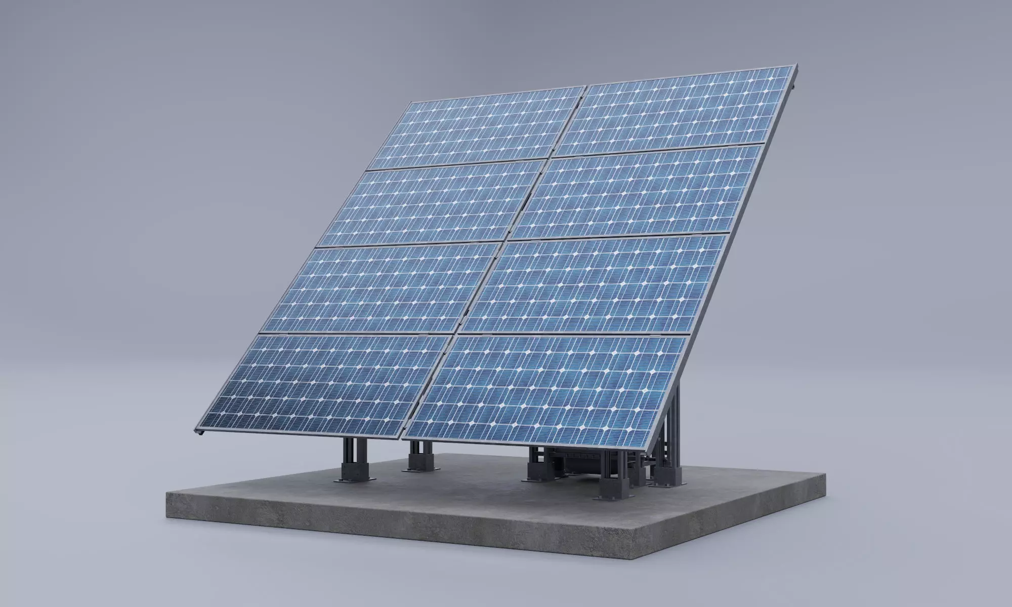 Large Solar Panel 3D model_0
